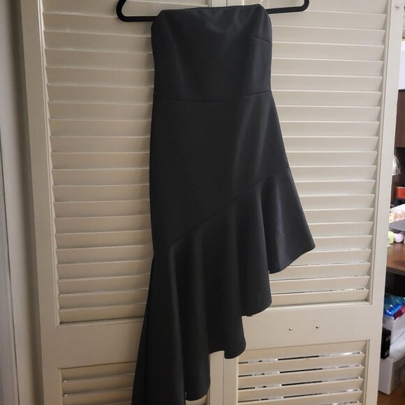 Women's Black Formal Midi Asymmetrical Dress Small - Picture 1 of 5